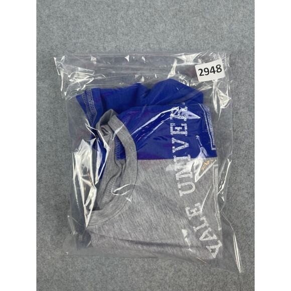 Yale University Shirt‎ Women's XL Blue Gray Vertical Color Blocked Short Sleeve - Picture 8 of 8